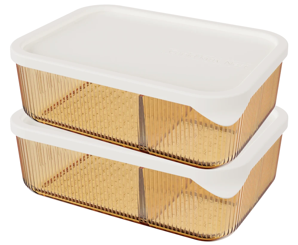 Rectangular Ribbed Food Container