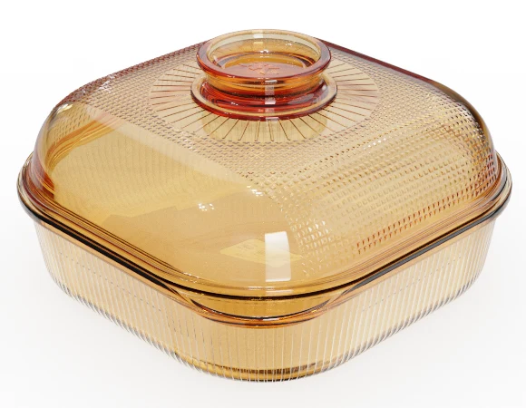 Square Ribbed Food Container