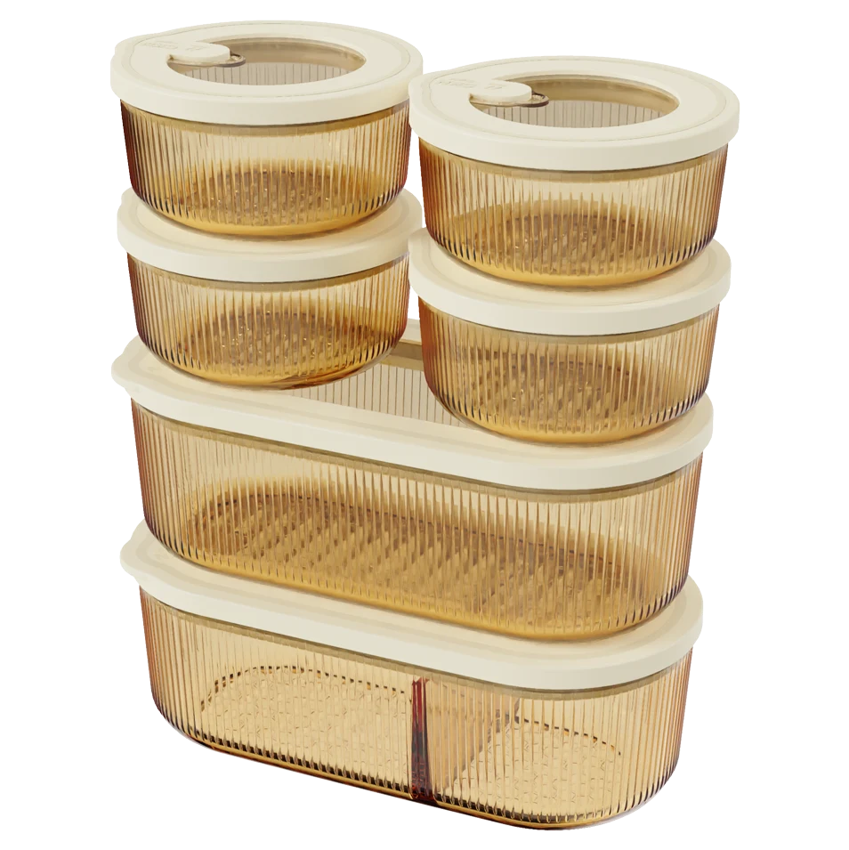 Round Ribbed Food Container