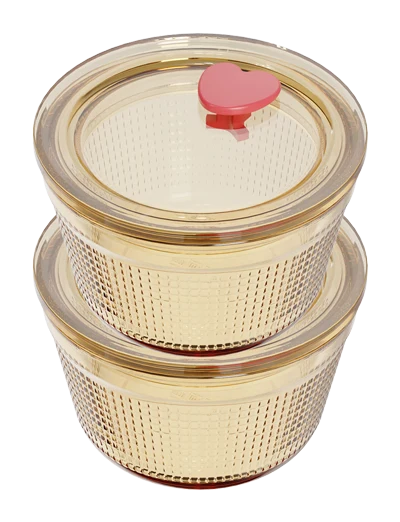 Round Textured Food Container