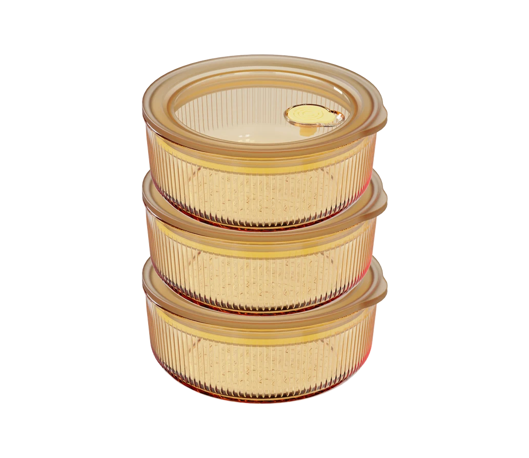 Round Ribbed Food Container