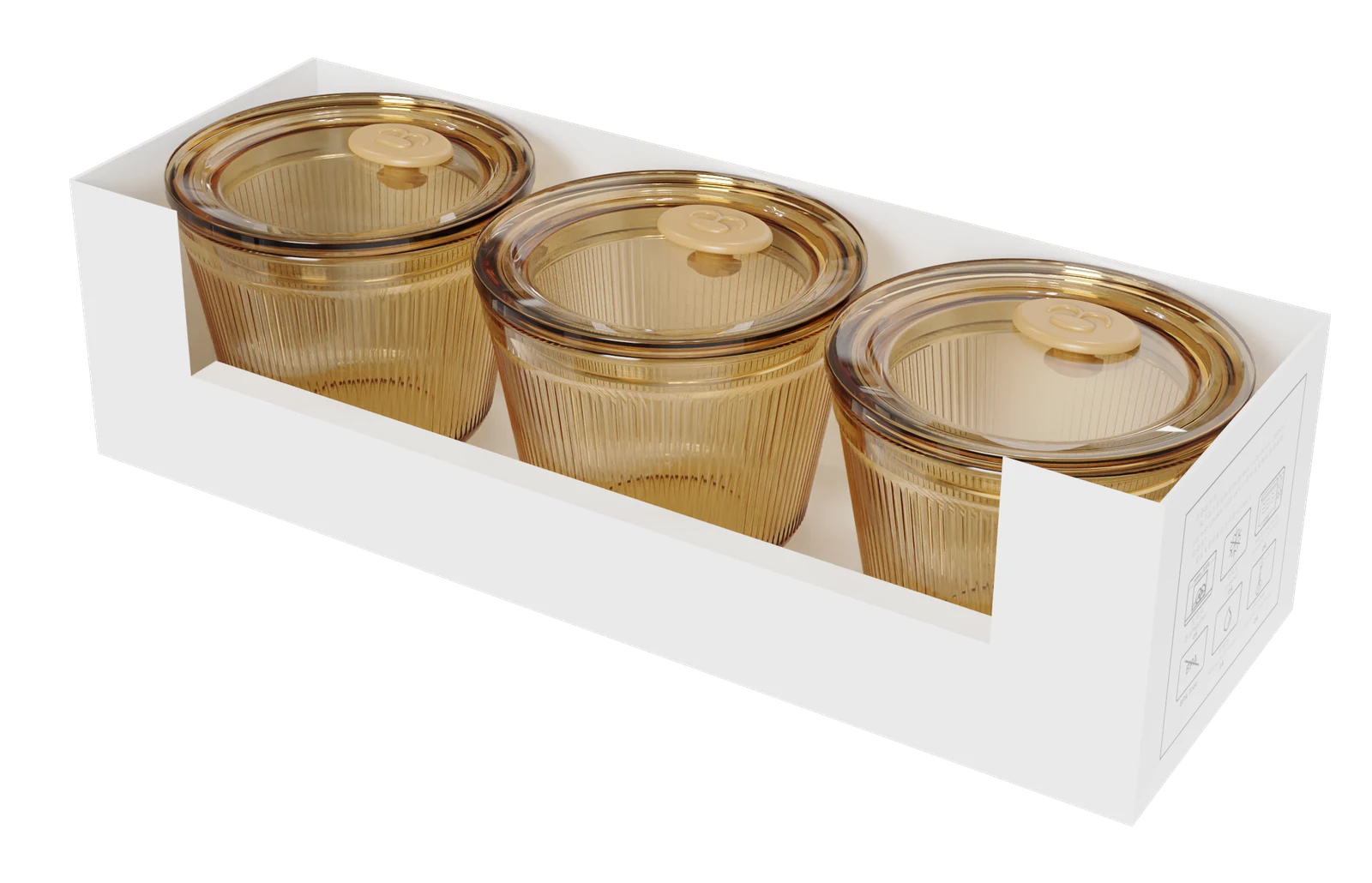 Round Ribbed Food Container