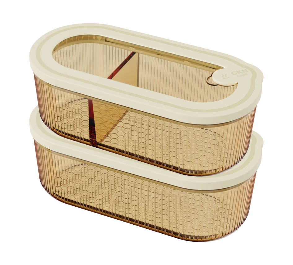Oval Ribbed Food Container