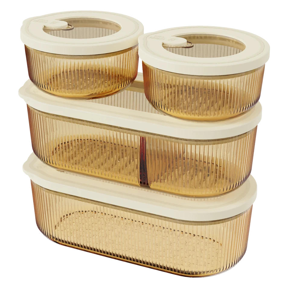 Round Ribbed Food Container