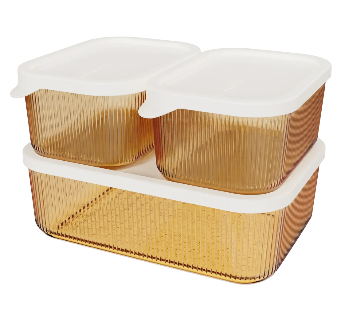 Rectangular Ribbed Food Container