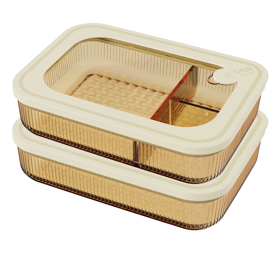 Rectangular Ribbed Food Container