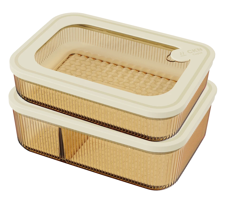 Rectangular Ribbed Food Container