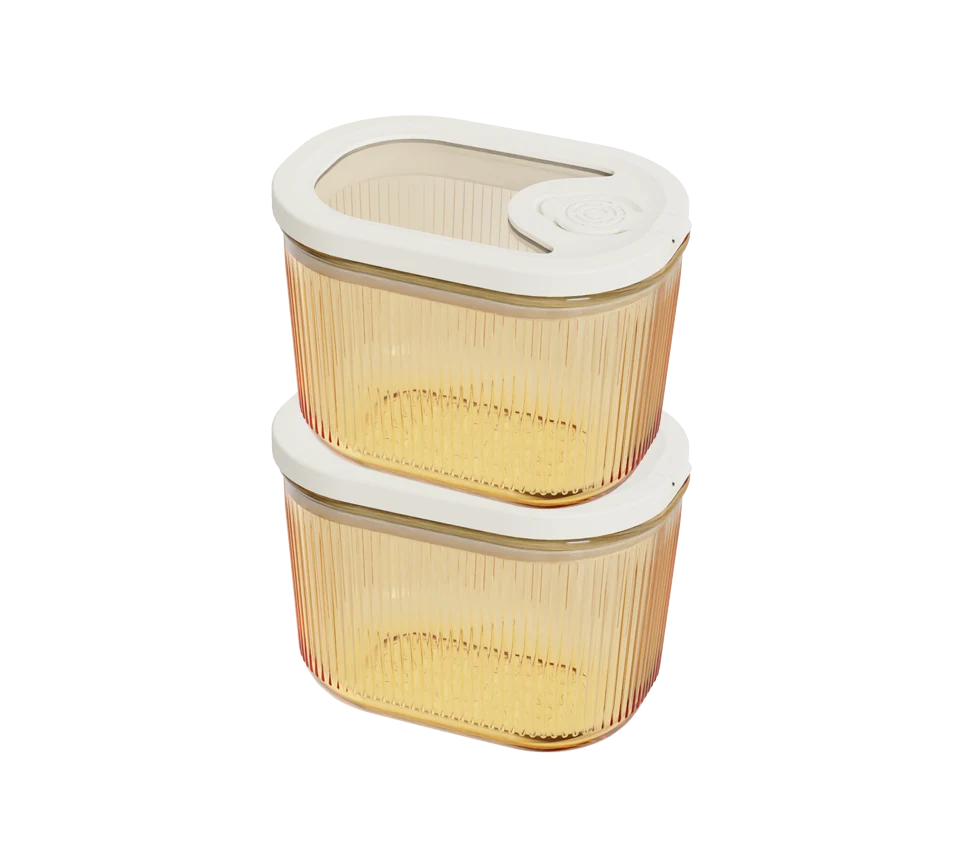 Rectangular Ribbed Food Container
