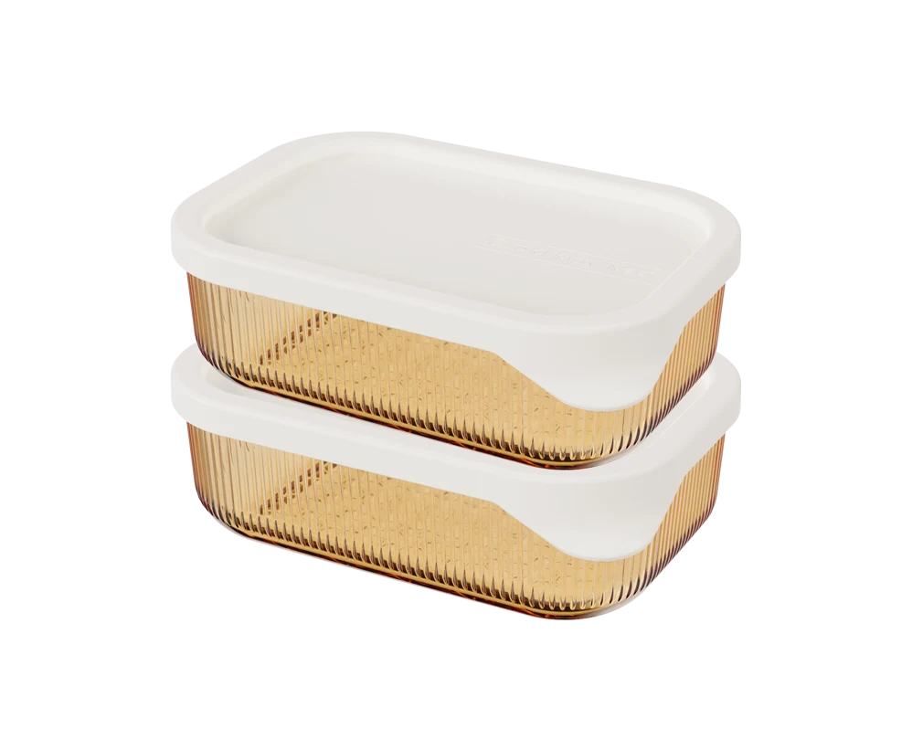 Rectangular Ribbed Food Container
