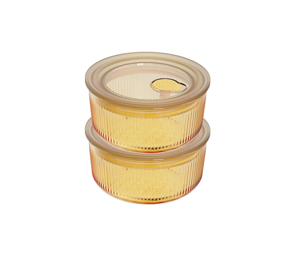 Round Ribbed Food Container