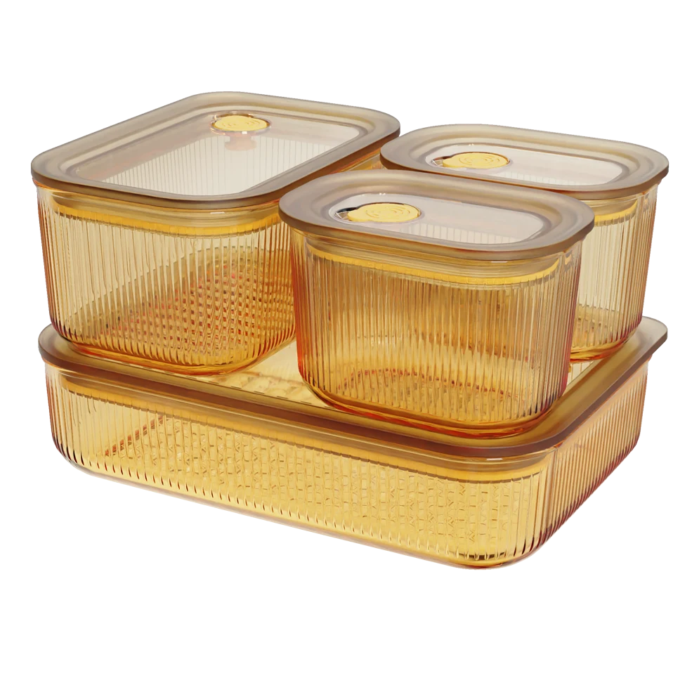 Rectangular Ribbed Food Container