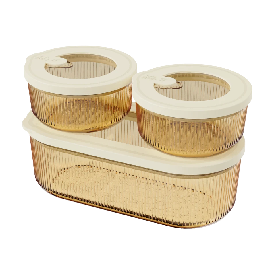Round Ribbed Food Container