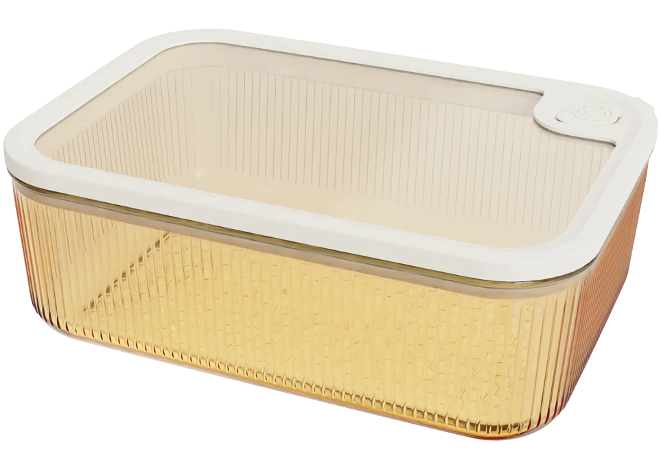 Rectangular Ribbed Food Container