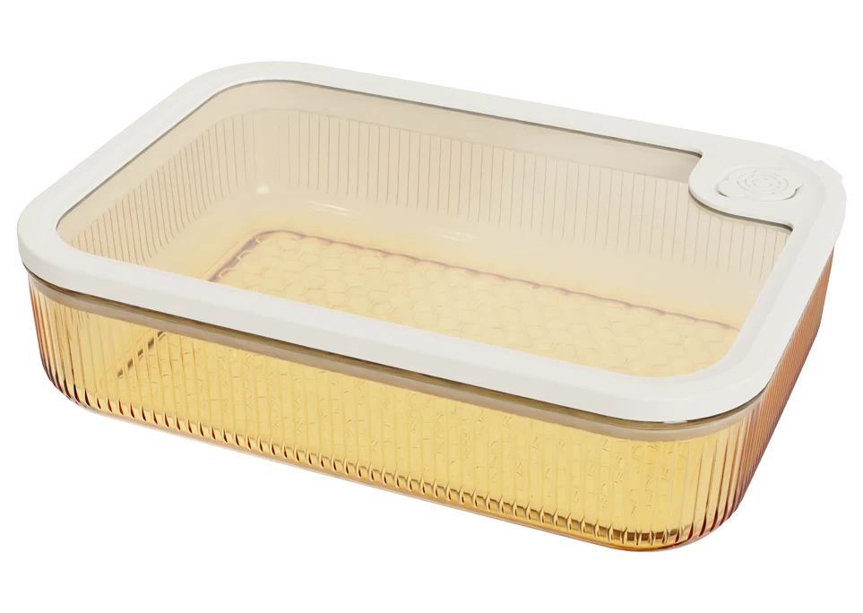 Rectangular Ribbed Food Container