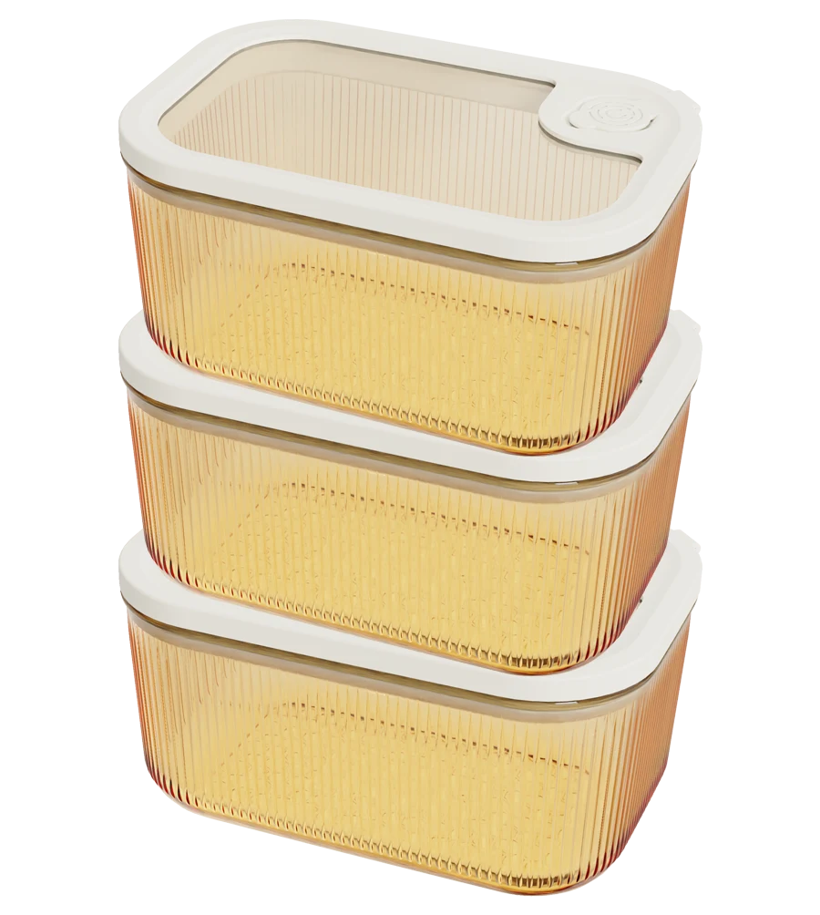 Rectangular Ribbed Food Container
