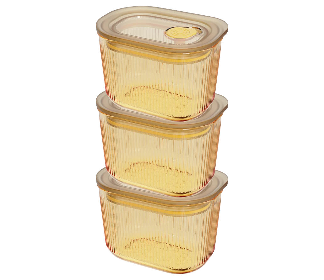 Rectangular Ribbed Food Container