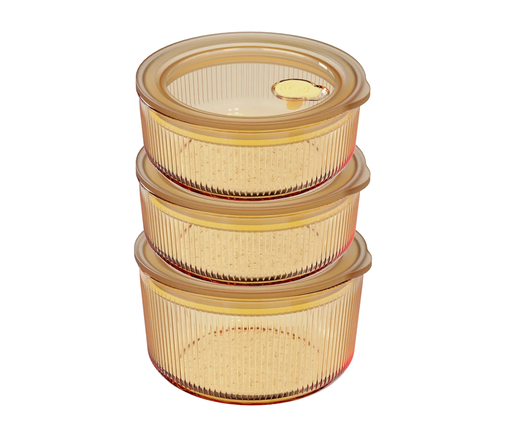 Round Ribbed Food Container