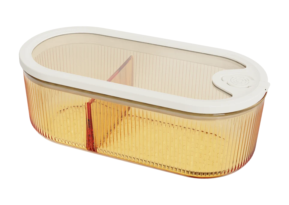 Oval Ribbed Food Container