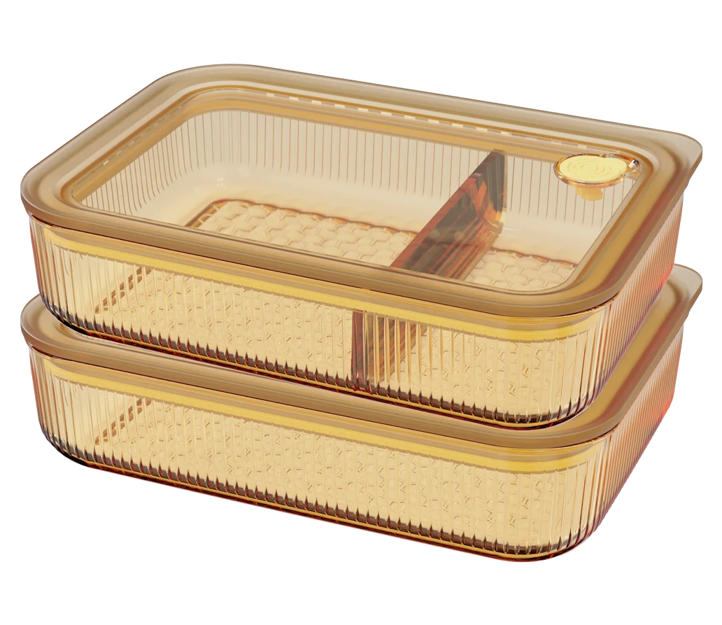 Rectangular Ribbed Food Container