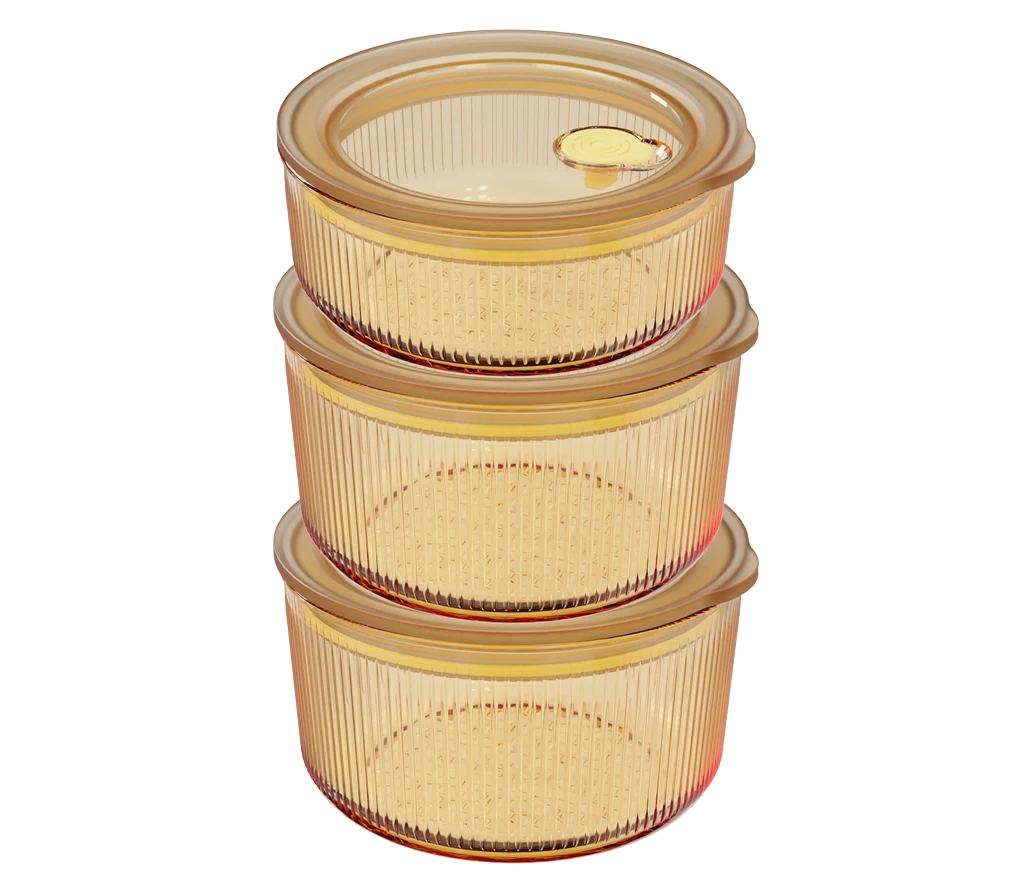Round Ribbed Food Container