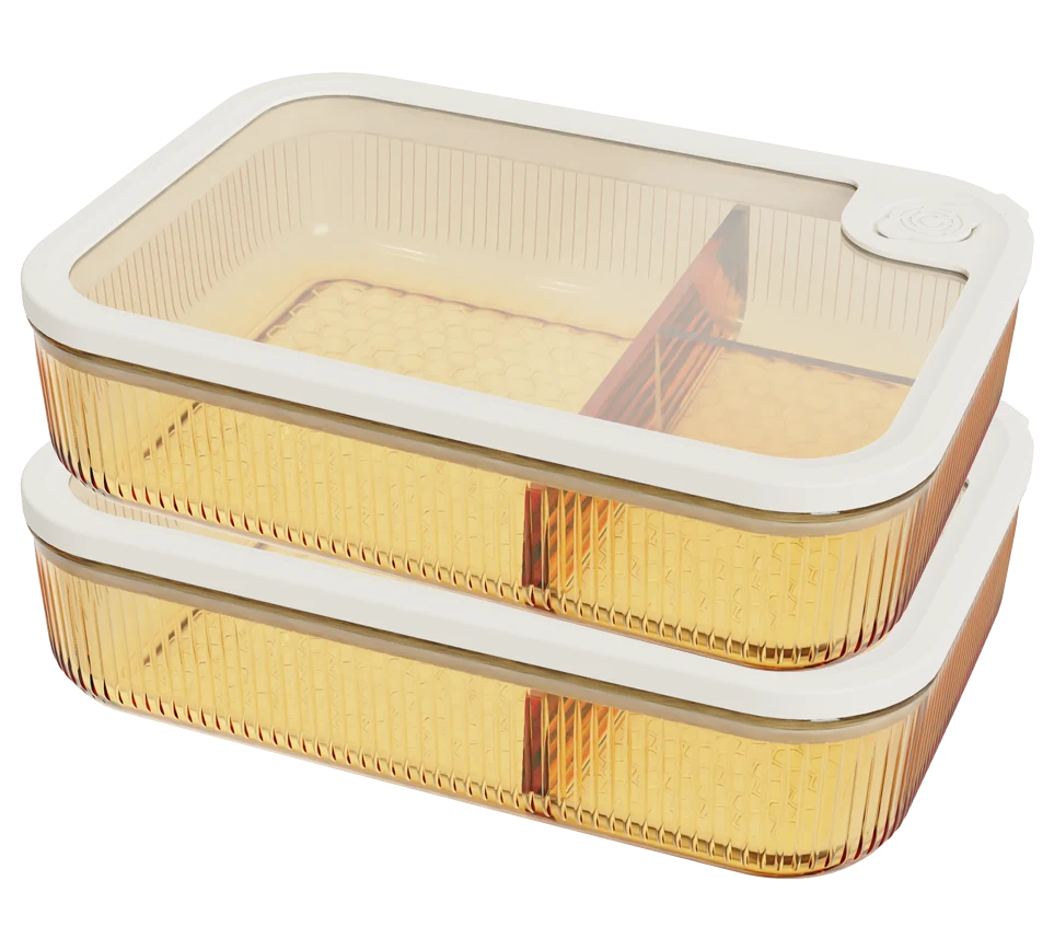 Rectangular Ribbed Food Container