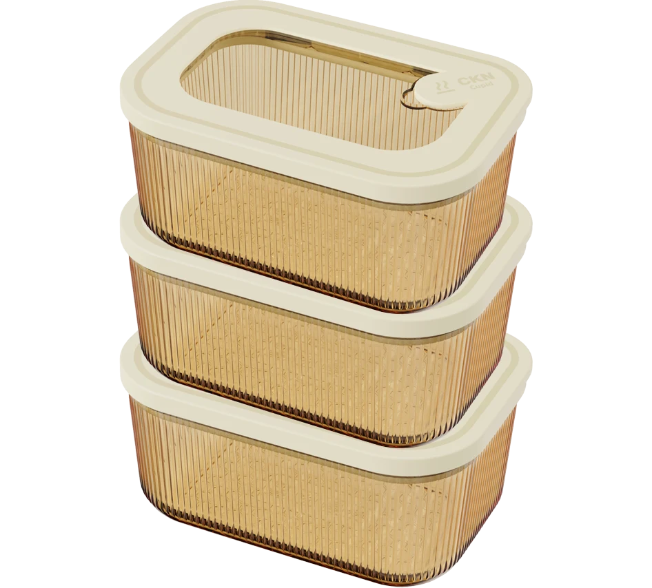 Rectangular Ribbed Food Container