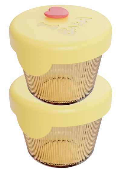 Round Ribbed Food Container