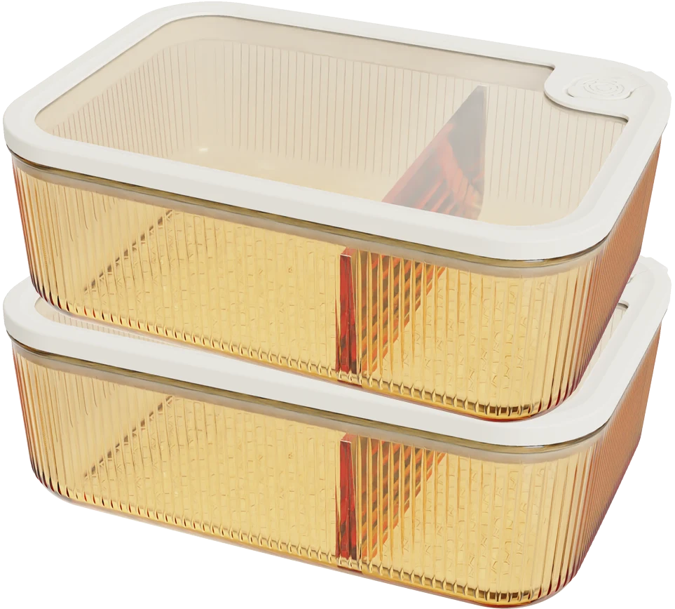 Rectangular Ribbed Food Container