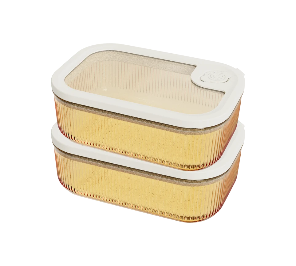Rectangular Ribbed Food Container