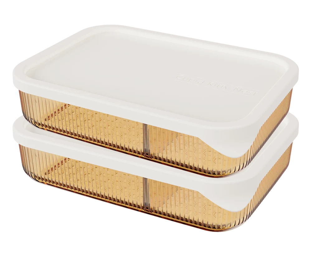 Rectangular Ribbed Food Container