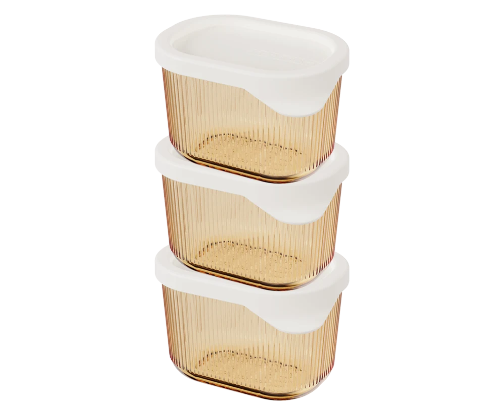 Rectangular Ribbed Food Container