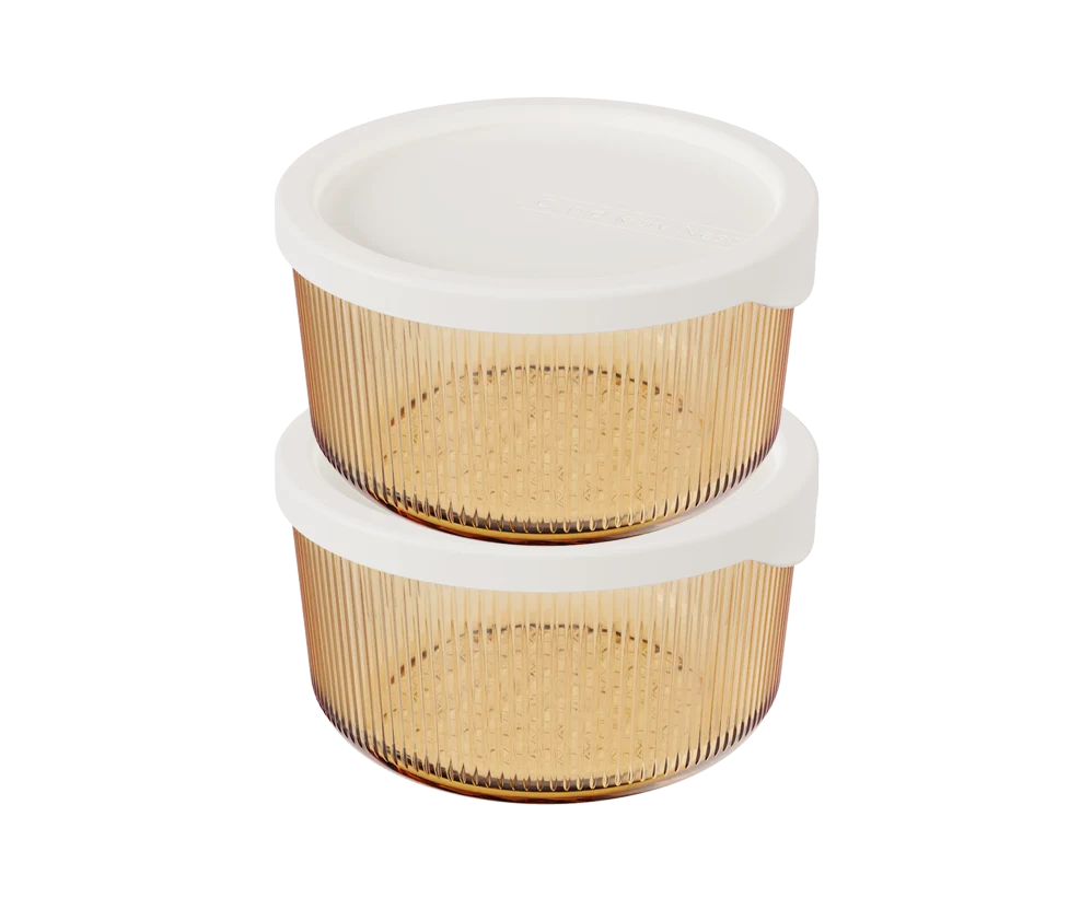 Round Ribbed Food Container