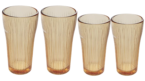 Ribbed Glass Tumbler