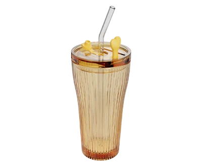 Ribbed Glass Tumbler
