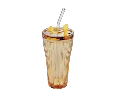 Ribbed Glass Tumbler