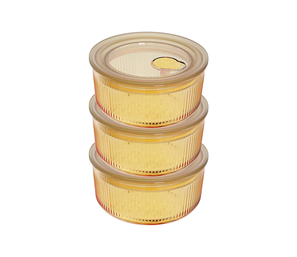 Round Ribbed Food Container