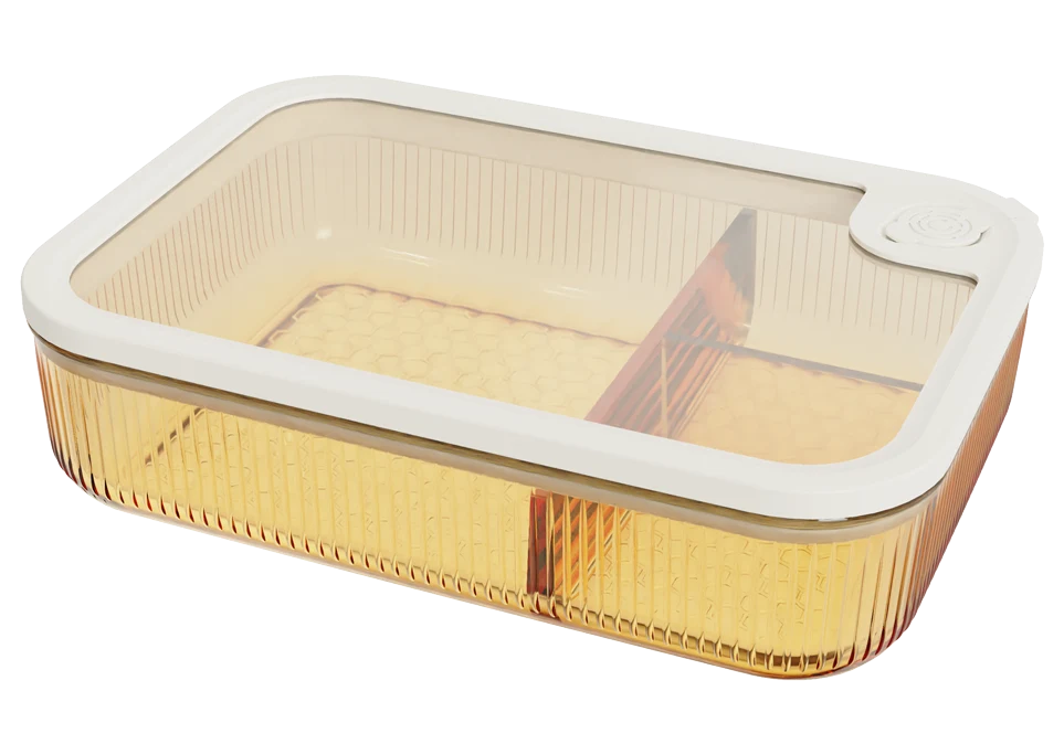 Rectangular Ribbed Food Container