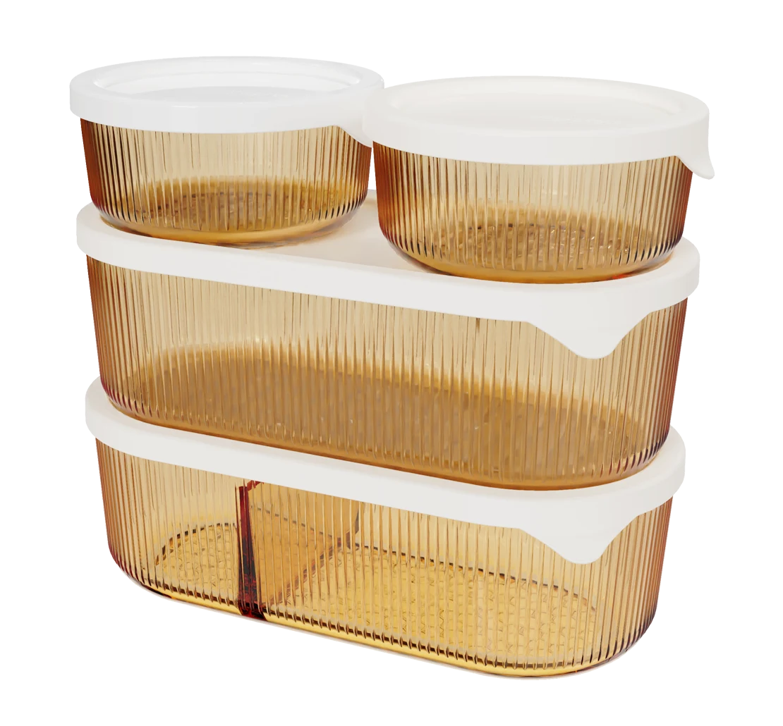 Round Ribbed Food Container