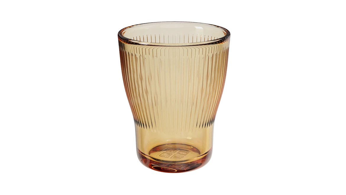 Ribbed Glass Tumbler