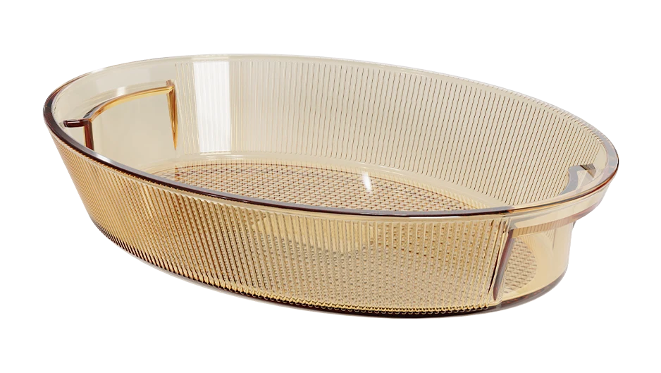 Oval Ribbed Baking Dish