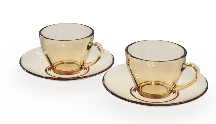 Glass Coffee Cup Set