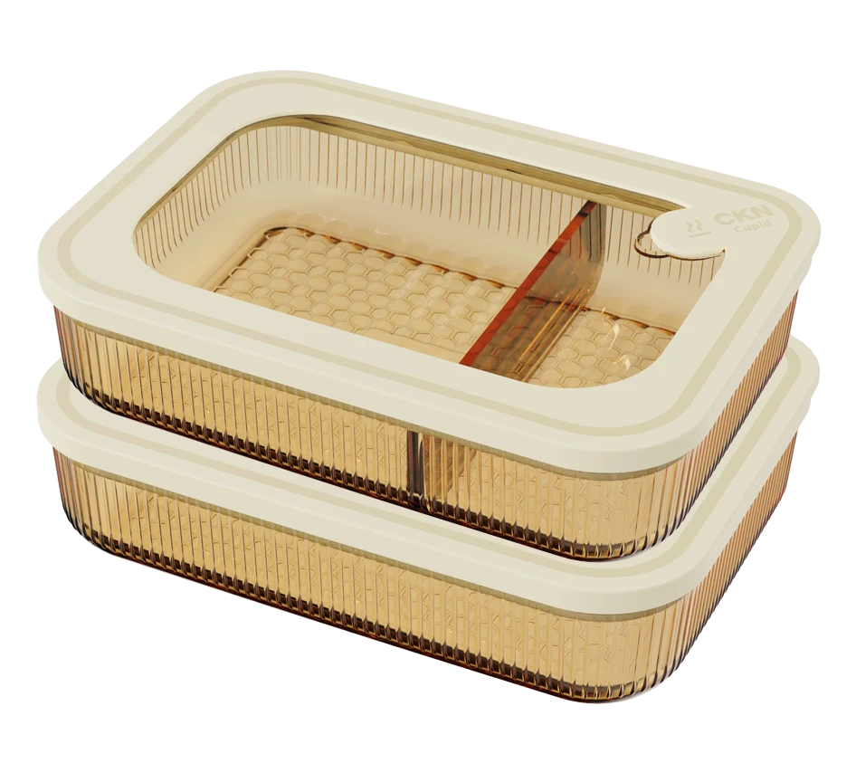 Rectangular Ribbed Food Container