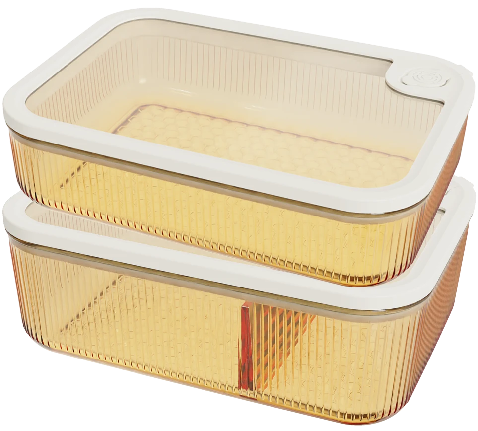 Rectangular Ribbed Food Container