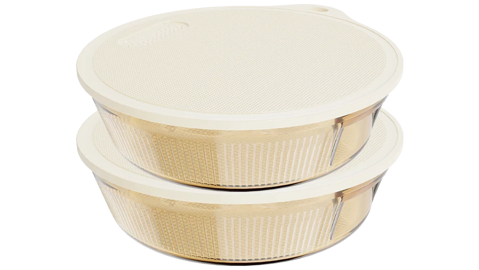 Round Ribbed Baking Dish Set