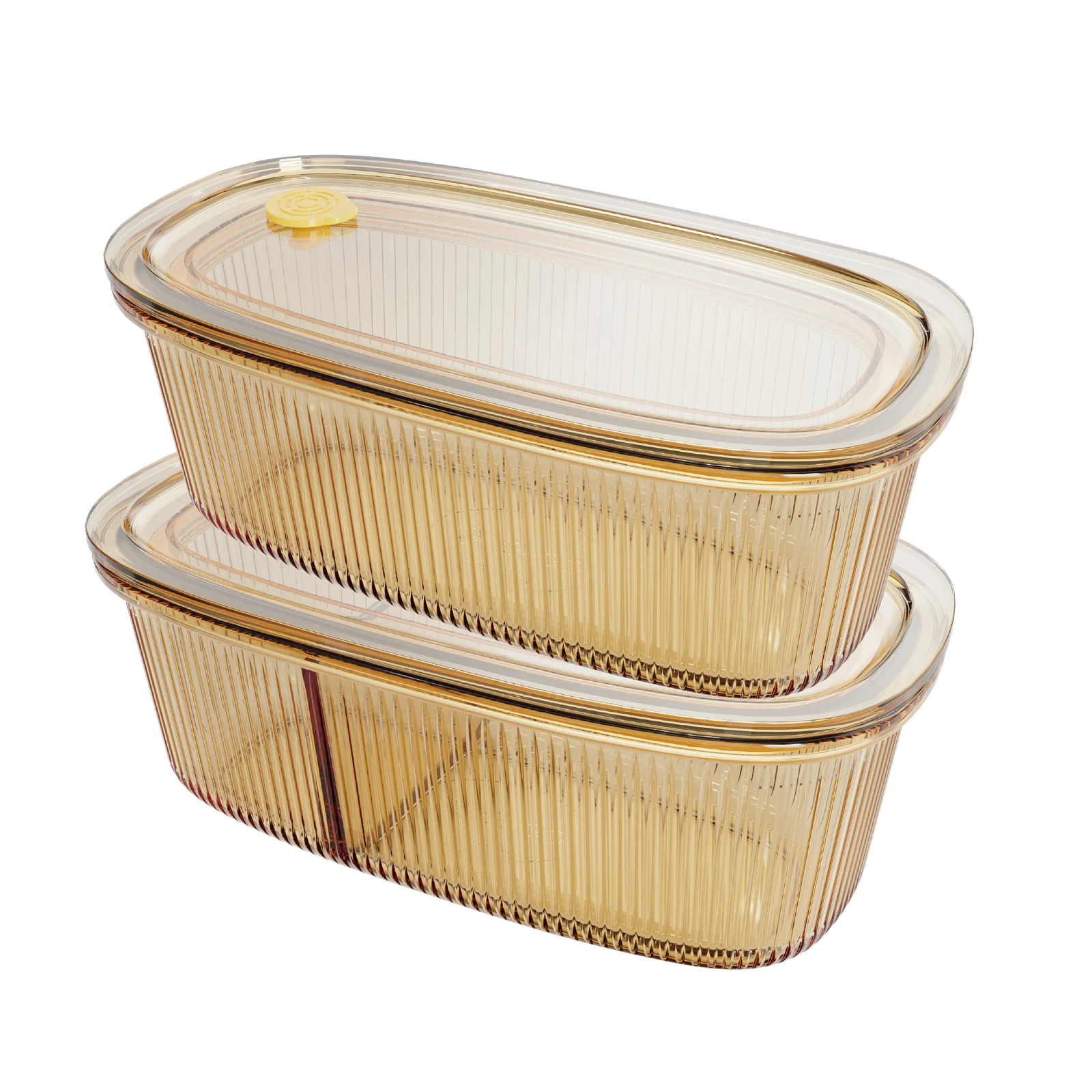 Oval Ribbed Food Container