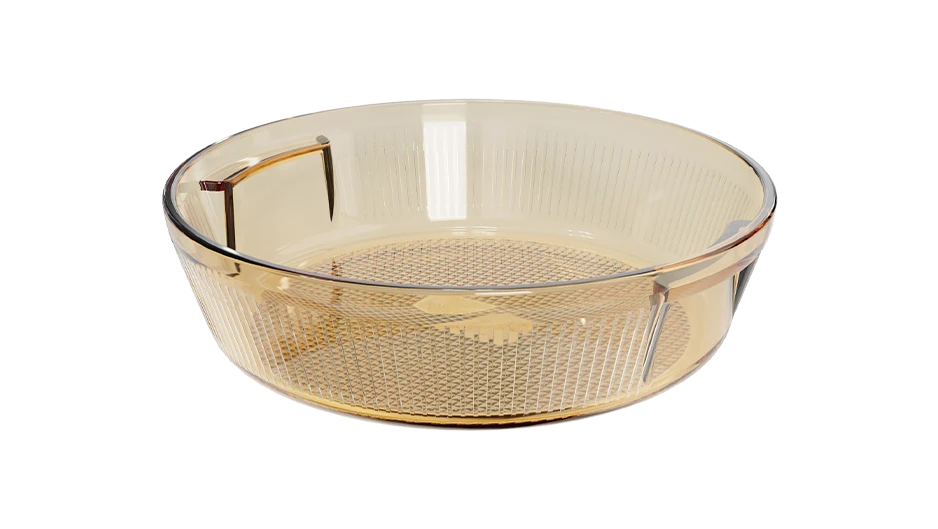 Round Ribbed Baking Dish
