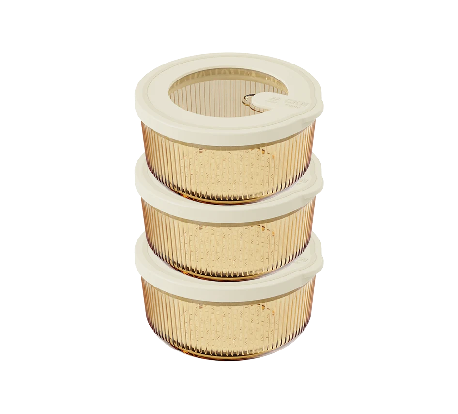 Round Ribbed Food Container