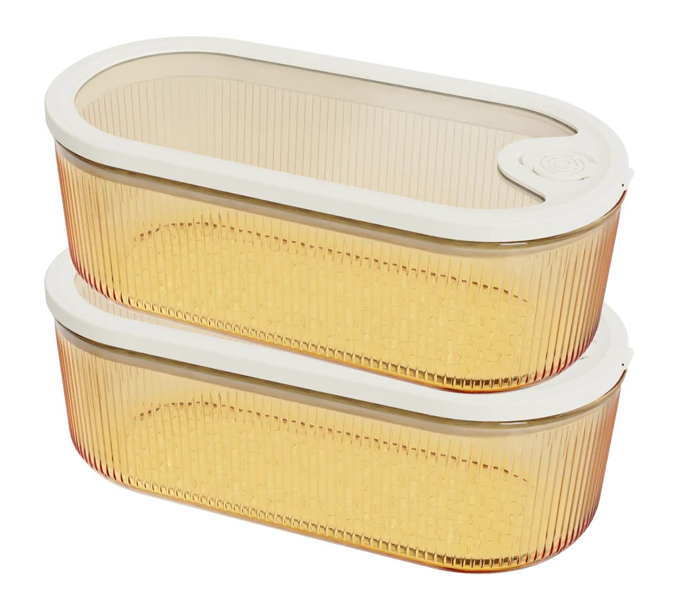 Oval Ribbed Food Container