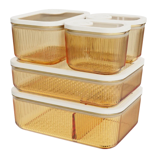 Rectangular Ribbed Food Container