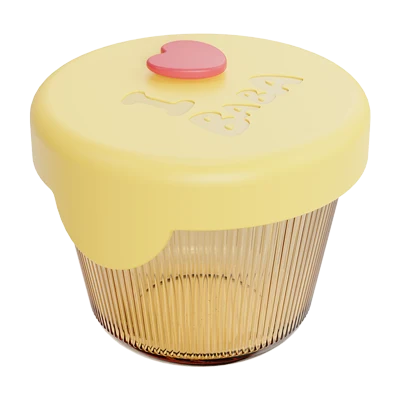 Round Ribbed Food Container
